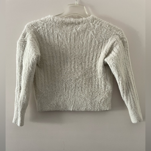 ASTR the Label V-Neck Faux Wrap Veda Cropped Fuzzy Sweater Small - Picture 6 of 7